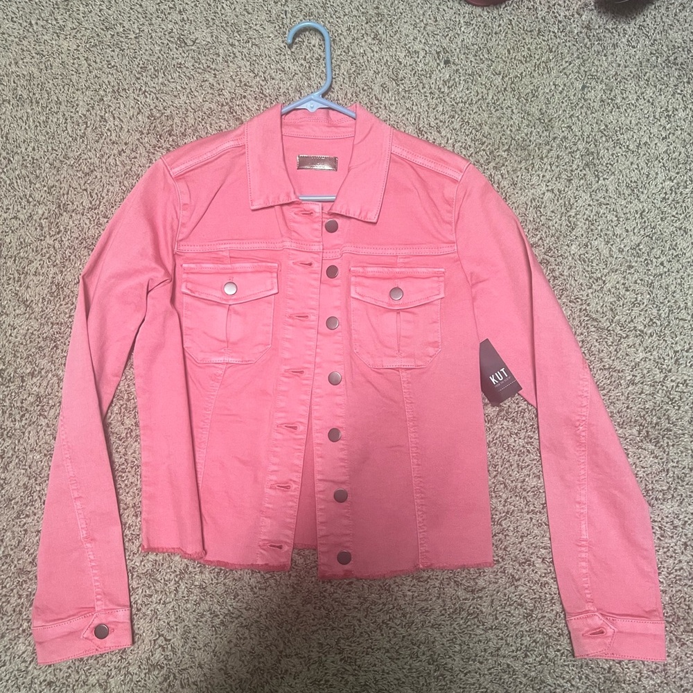 Kut from the Kloth Coral Pink Jacket Large NWT